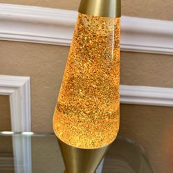 The Original Lava Lamp Rare Gold Glitter Style