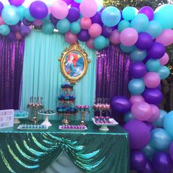 Little Mermaid Party Decoration And Dessert Table 