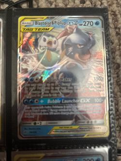 Blastoise & Piplup GX Tag Team Pokemon Card