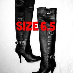 BCBG "Whim" Over the Knee Black Boots