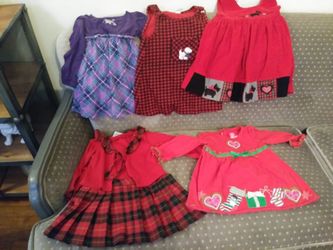 2t fall winter dresses 5 piece lot