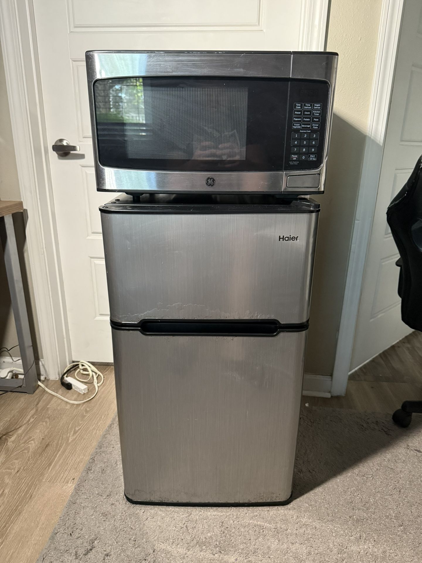 Mini Fridge And Microwave
