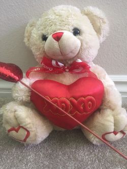 Adorable XOXO Beige Bear With Heart ❤️