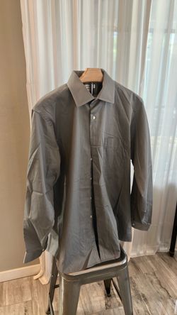 Van Heusen Lux Sateen Dress Shirt (Size 16, 34/35)
