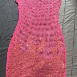 Pink Mesh Dress