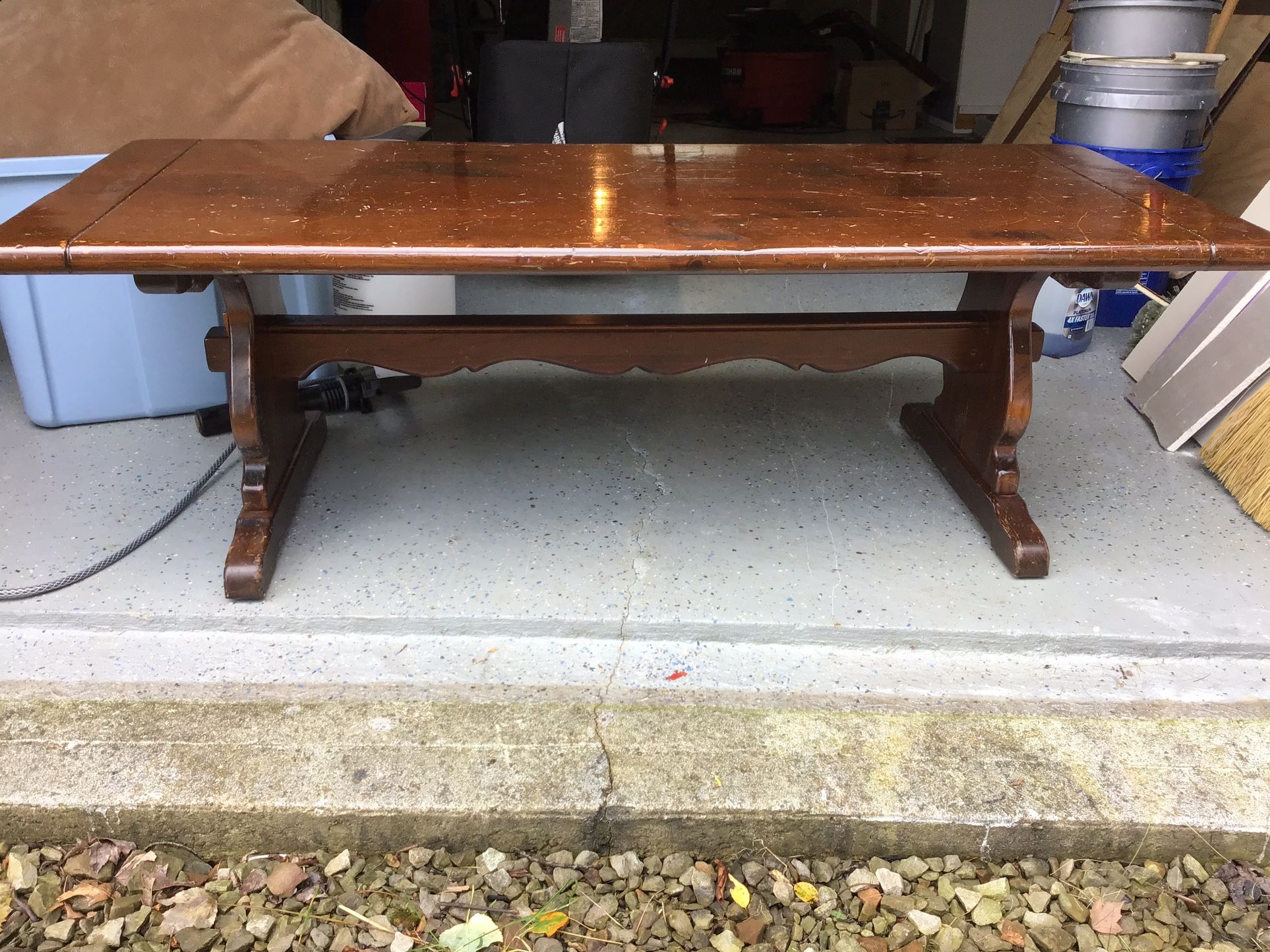 Ethan Allen Coffee Table Dark Wood Old Tavern Finish