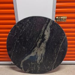Round Natural Black Granite Table Top (44" Diameter) – Premium Solid Stone