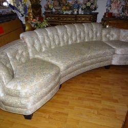 Italian Tufted Sofa Vintage Retro