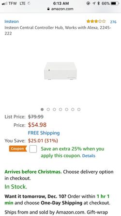Insteon Central Controller Hub works with Alexa (read description)