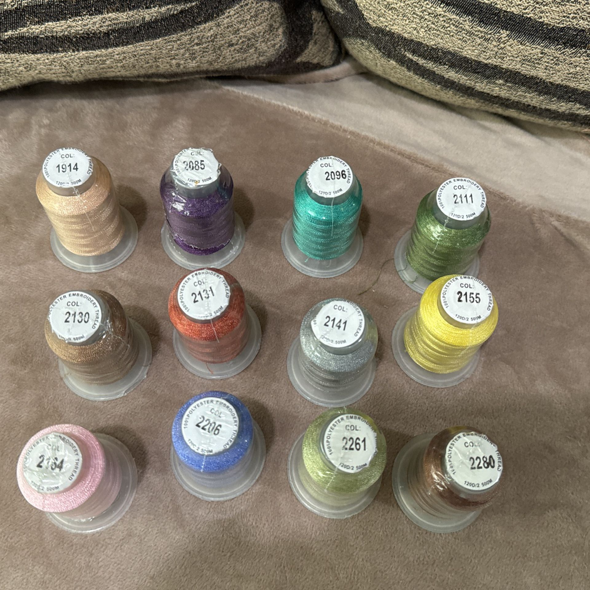 # 6 Embroidery Thread 12 Colors 