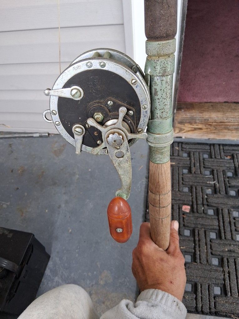 Antique Big Game Fishing Rod And Reel
