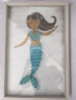 Pillowfort Mermaid Twin Sheet Set with Picture 