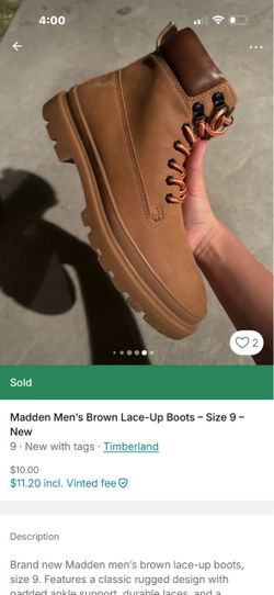 Madden men’s brown lace up boots