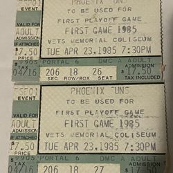 1985 APR 23, PHOENIX SUNS FIRST PLAYOFF GAME 
