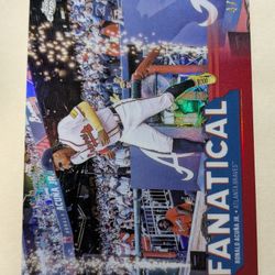 Ronald Acuna Jr. Topps Chrome "Fanatical" Red Refactor Super Rare 4/5