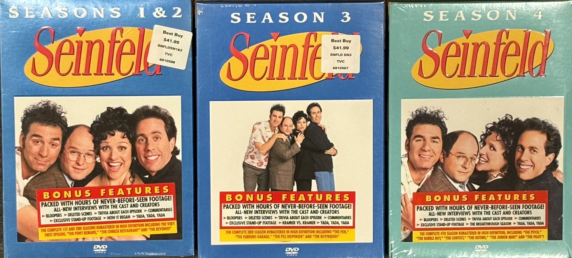 SEINFELD DVD BOX SETS SEASONS 1-4 NEW SEALED