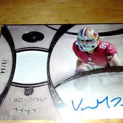 2013 Topps NFL Football Player San Francisco 49ers Vance McDonald #137 Rookie Card Autograph Jresey Card 79/94
