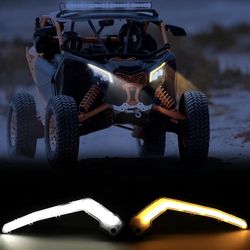 Can-am maverick X3 front fangs yellow light