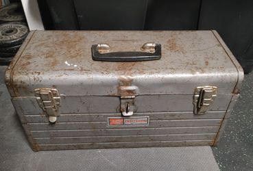 Vintage Sears/Craftsman Metal Tool Box & Tray