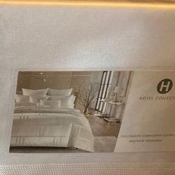 NEW  HOTEL COLLECTION  LUXURIOUS FULL /QUEEN COMFORTER COVER SET WITH NEW HOTEL COLLECTION LUXURY SHEET SET. 