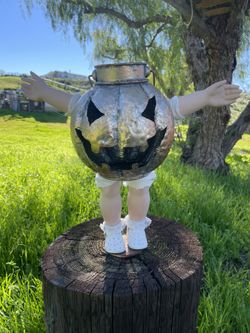 Porcelain Pumpkin Light ONE OF A KIND 