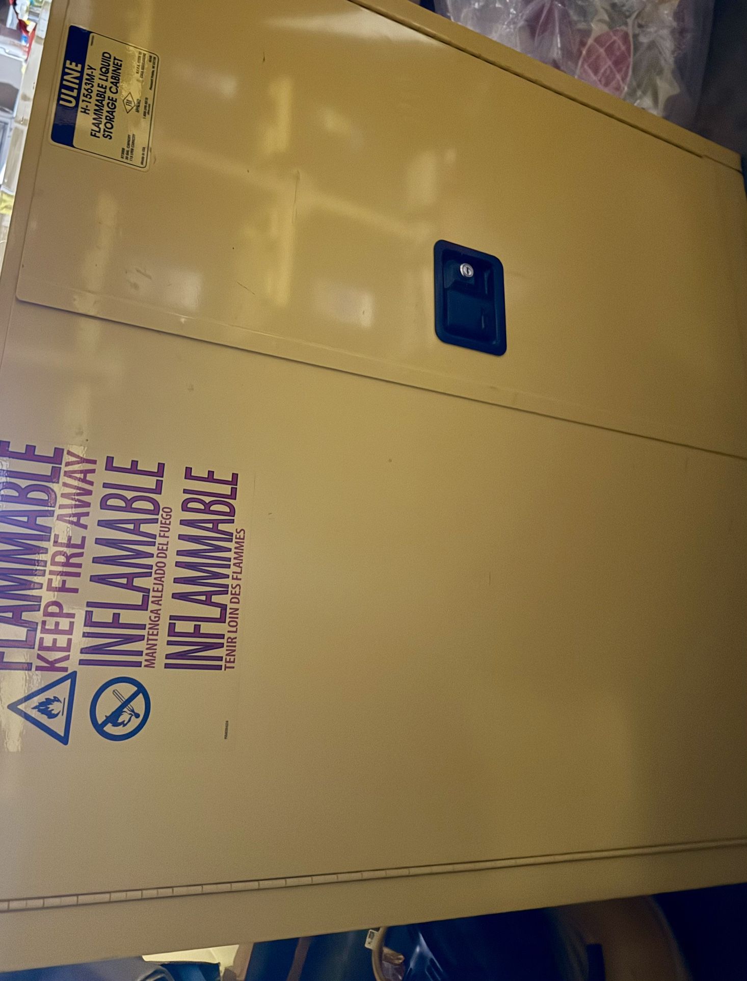 Flammable Yellow Cabinet