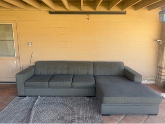 Couch with Chaise Lounger-For Sale
