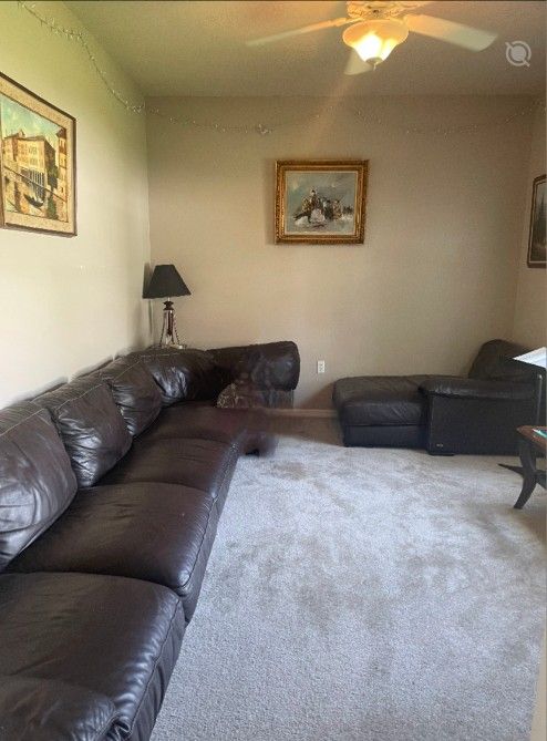 Brown Leather Couches 4 Piece