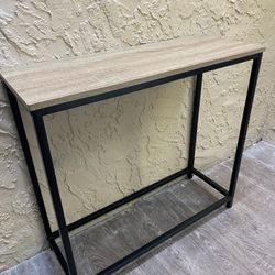 Wooden Entrance Console Table Metal Frame - Local Delivery for a Fee - See My Items 