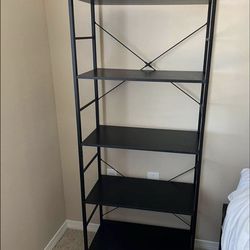 5 Tier Bookshelf - Industrial Bookshelf  - Metal and Wood