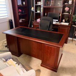 Wooden executive office desk