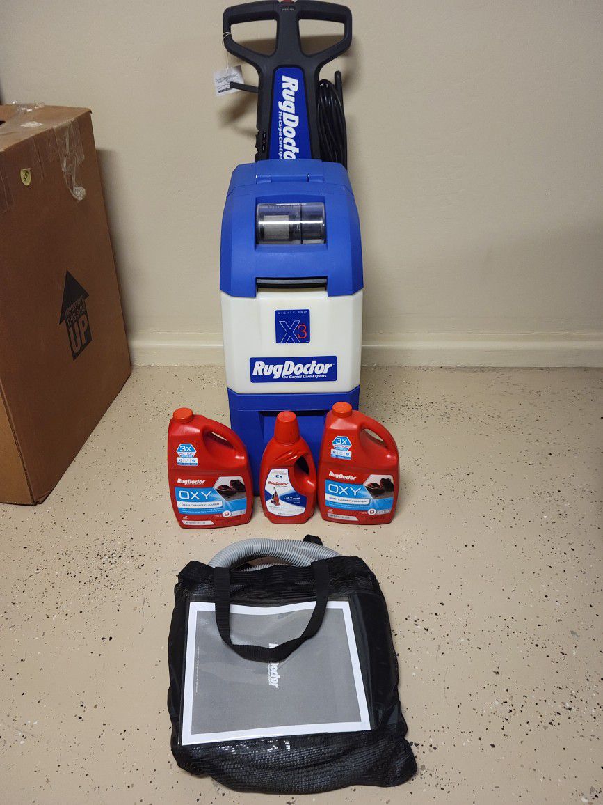 Rug Doctor Mighty Pro X3 Pet Pack Commercial Carpet Cleaner Consumer Family Blue For In Bakersfield Ca Offerup