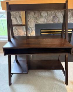 Rustic desk and swivel chair