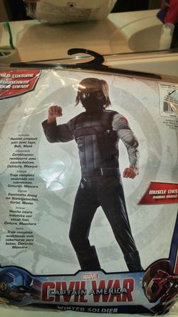 Marvel Winter Soldier from Captain America Med 8-10 for 5 to 7 years old