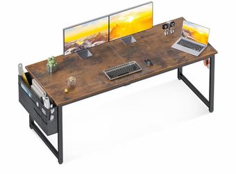 ODK 63" Computer Desk / Home Office Desk - Rustic Brown - Great Condition