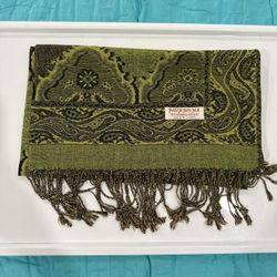 New | Lime Green/Black Pashmina Shawl