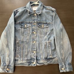 Girls Old Navy Jean Jacket W/American Flag 