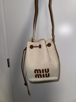 Miu Miu Leather And Canvas Bag