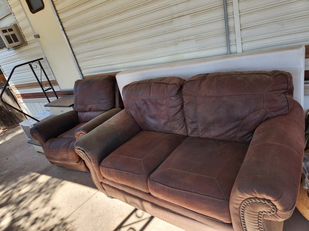 Brown Couch And Chair