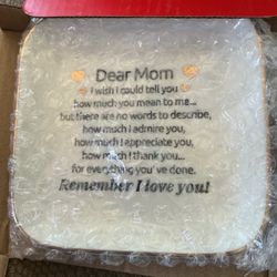 Mom Birthday Gifts, Gifts for Mom from Daughter or Son - Ceramic Ring Dish Jewelry Plate Trinket Tray - Mother's Day for Mom - Remember I Love You Mom
