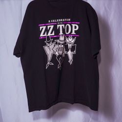 Vintage ZZ Top Graphic Tee Oversized Men’s XXL T-shirt Black Pink