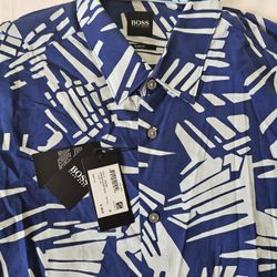 Hugo Boss Long Sleeve Shirt Size M Made In Turkey Slim Fit