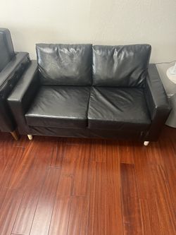 Black 2-Seater Sofa