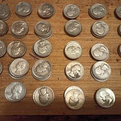 120 Silver Quarters 1964 Or Before $Much Better Than Spot Price Worth Well over $780