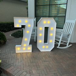70 Cardboard Numbers