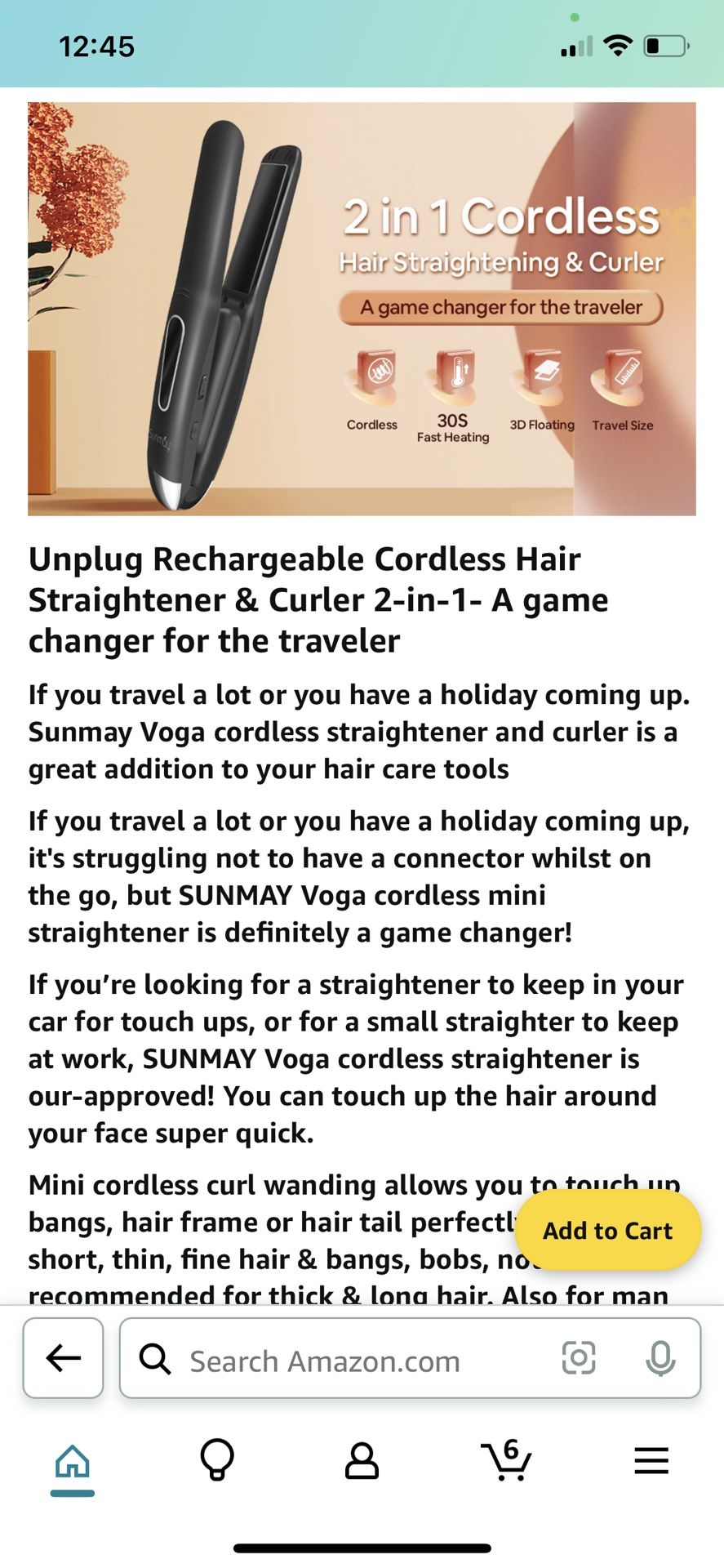 Samsung hot sale hair straightener