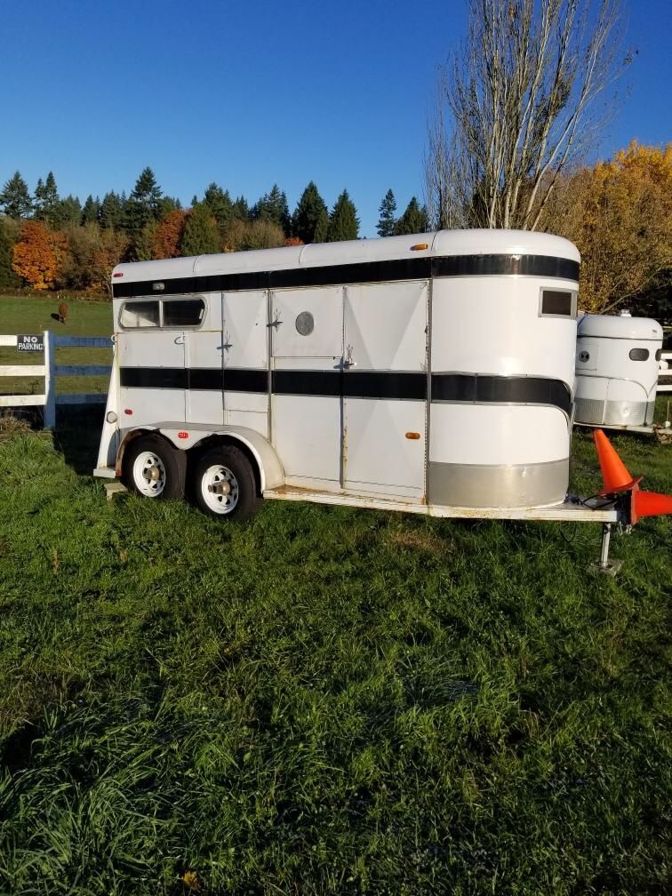 1990 Chief Front Load Horse Trailer