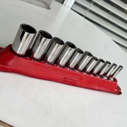 Snap On 3/8 Drive    Socket Set 1/4 To 7/8  Like New 