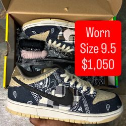 Size 9.5 “Travis Scott Cactus Jack” Nike SB Dunk Low