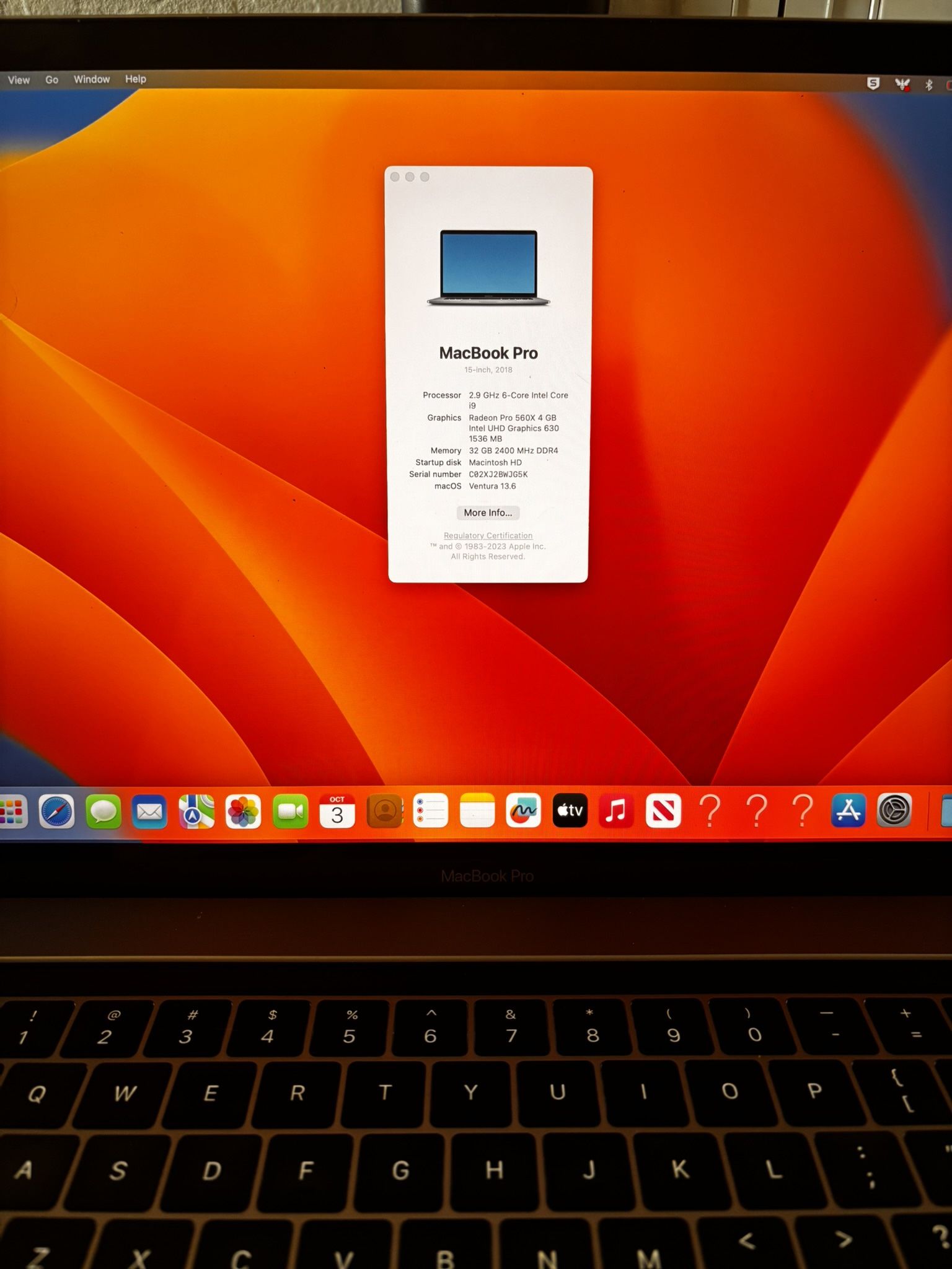 2018 15inch MacBook Pro